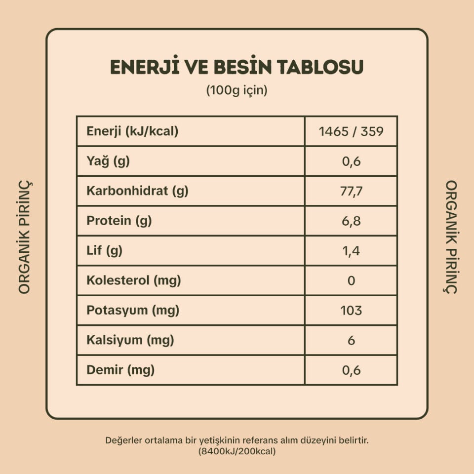 Organik Pirinç 1000 gr