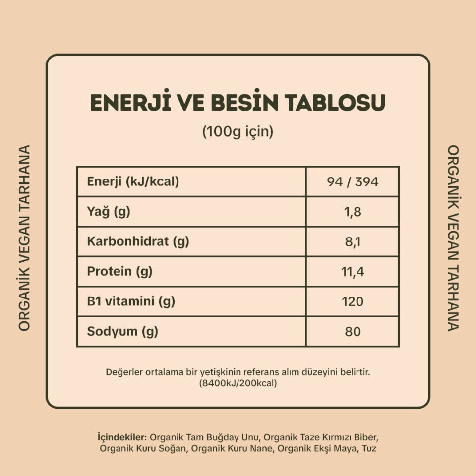 Organik Vegan Tarhana 500 gr