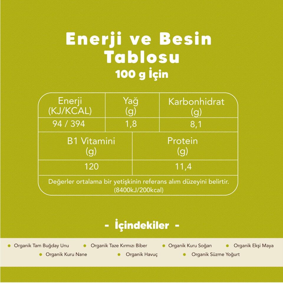 Organik Bebek Tarhanası 500 gr