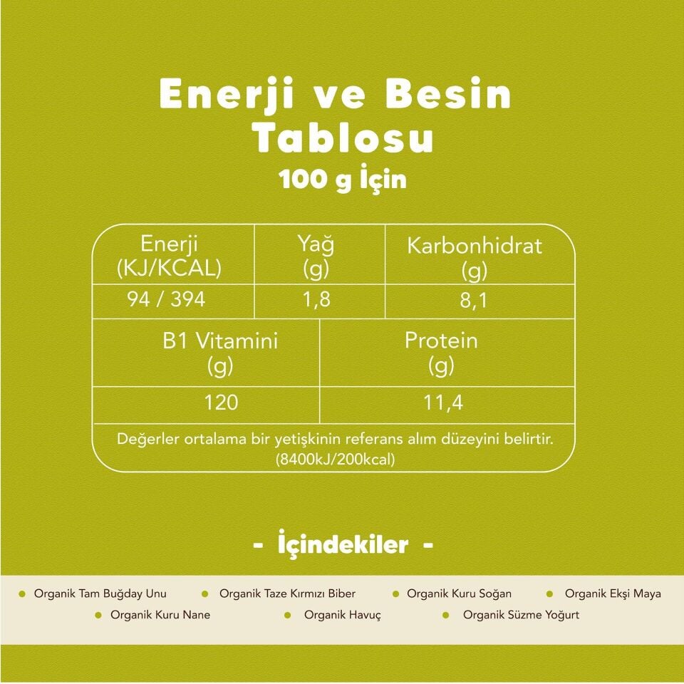 Organik Bebek Tarhanası 500 gr