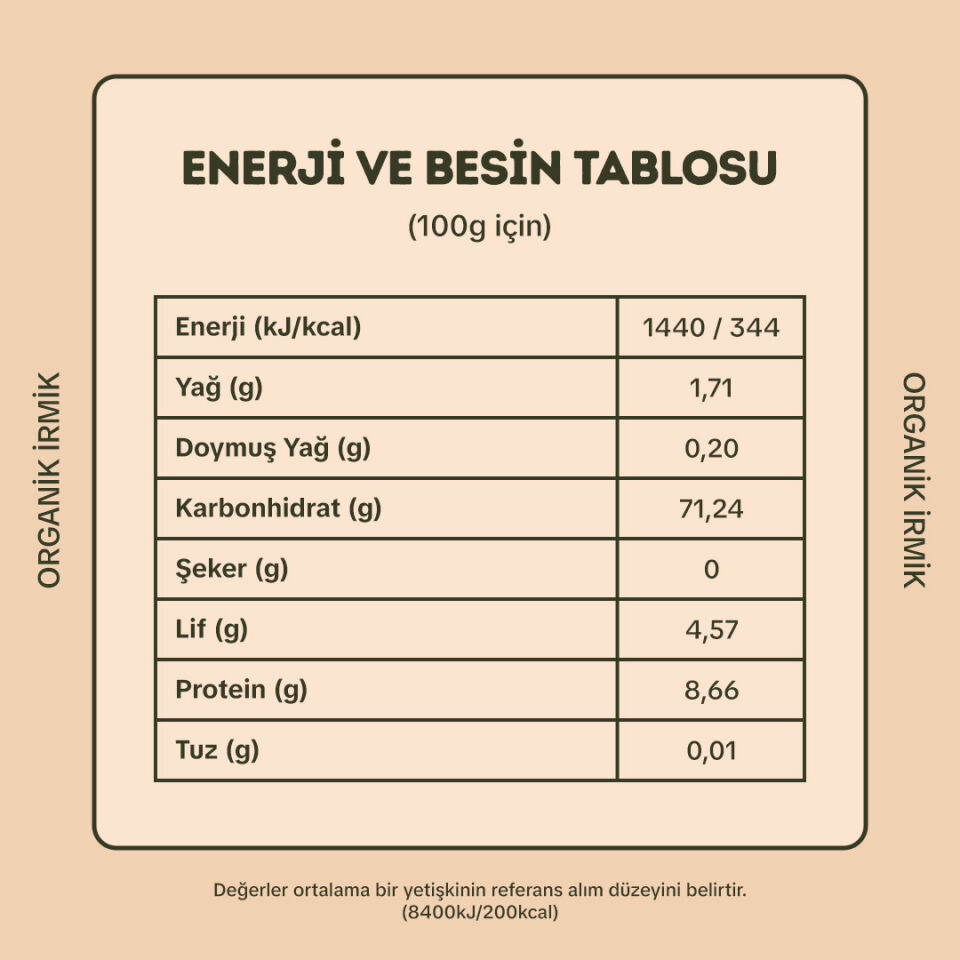 Organik İrmik 500g