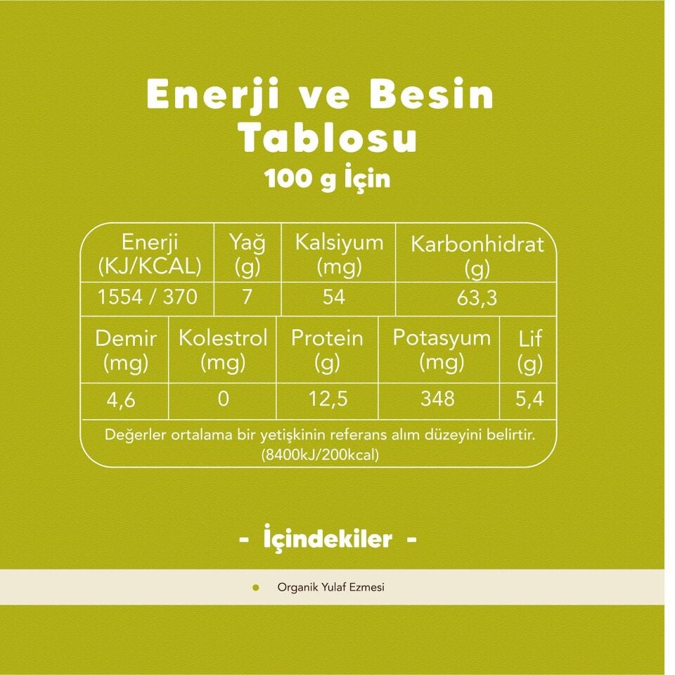 Organik Yulaf Ezmesi 500 gr