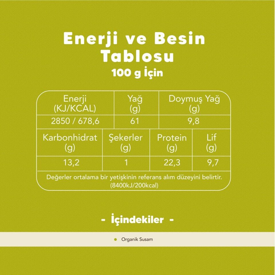 Organik Tahin 330 gr