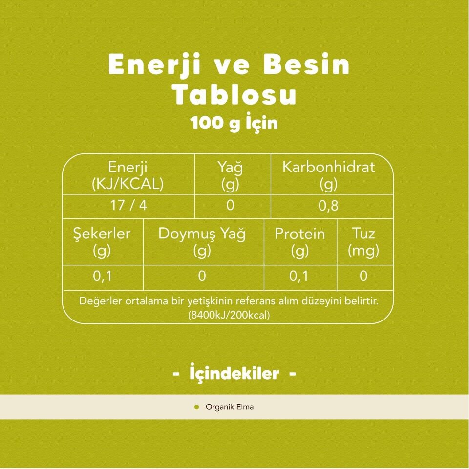 Organik Elma Sirkesi 500 ml