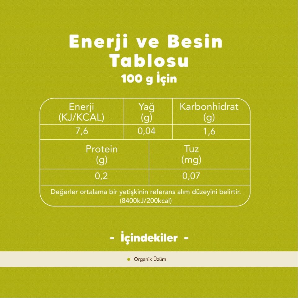 Organik Üzüm Sirkesi 500 ml