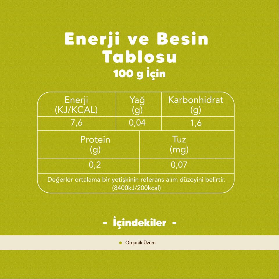 Organik Üzüm Sirkesi 500 ml