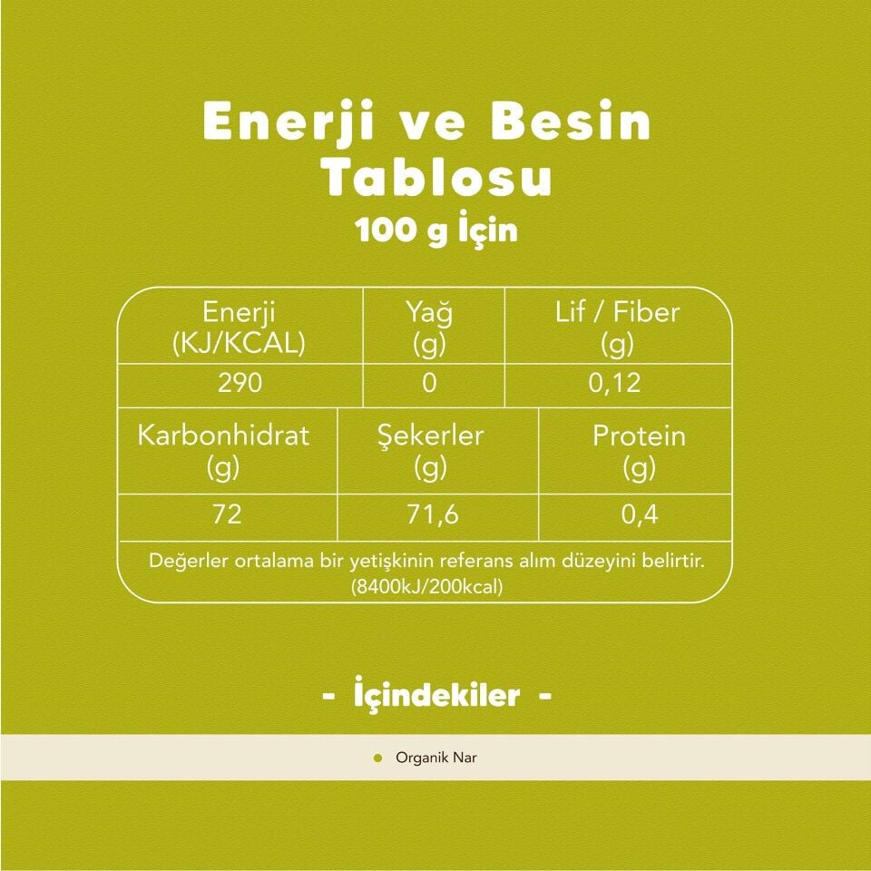 Organik Nar Ekşisi 330 gr