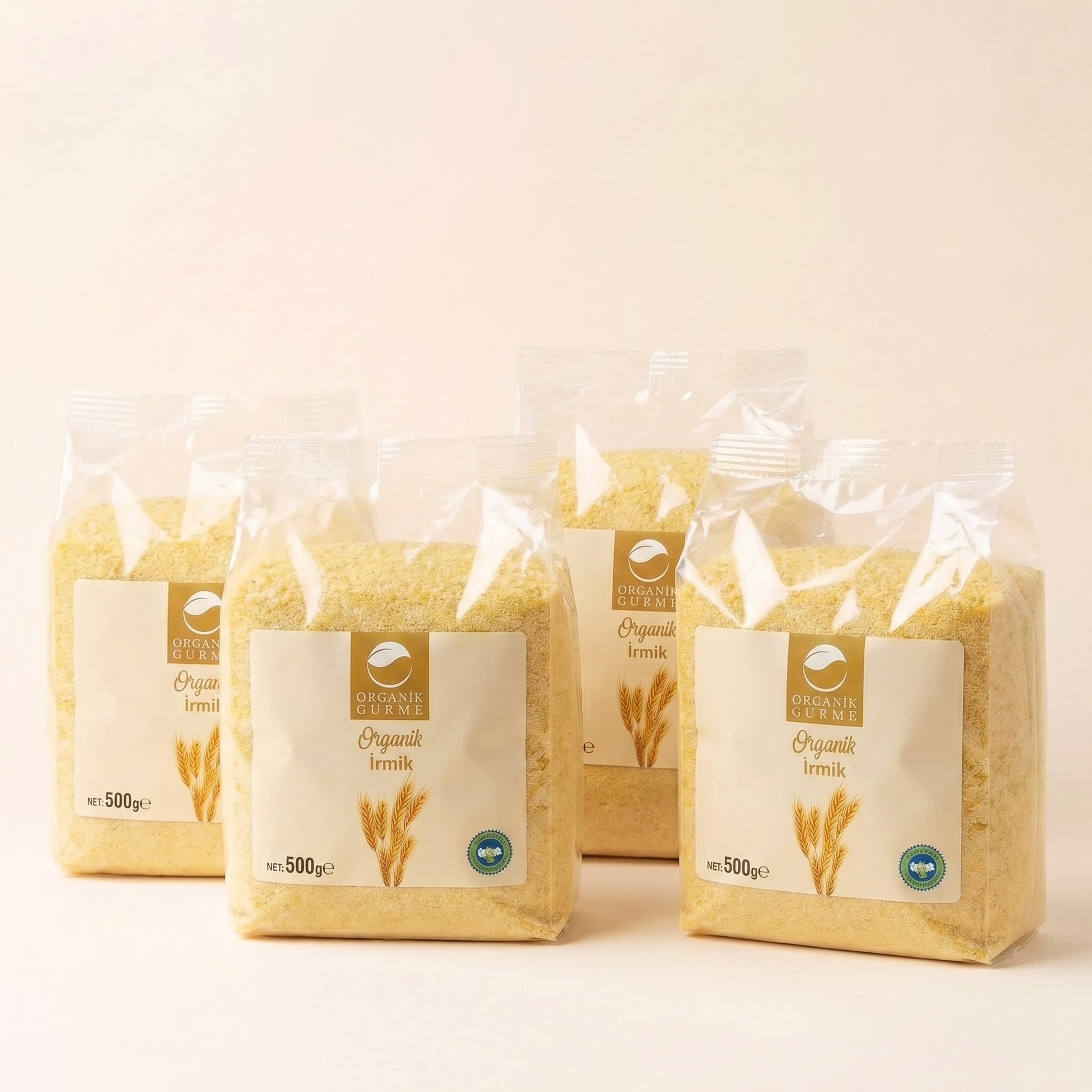 4'lü Organik İrmik 500gr