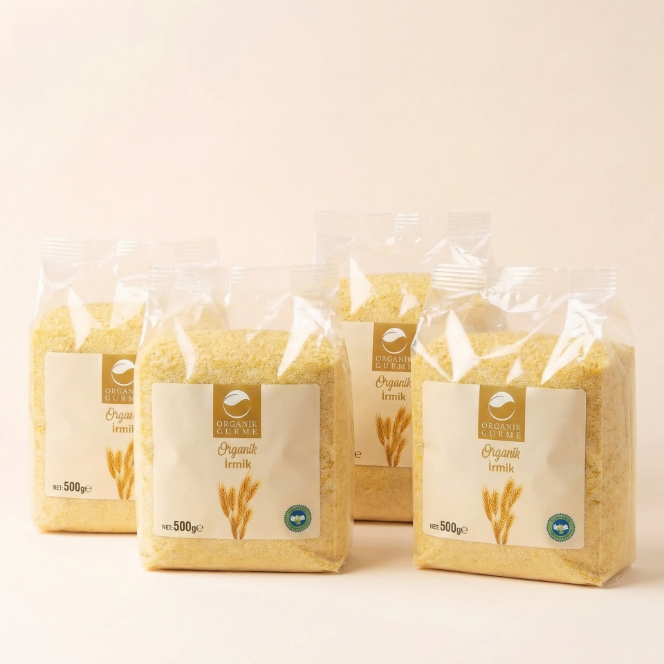 4'lü Organik İrmik 500gr