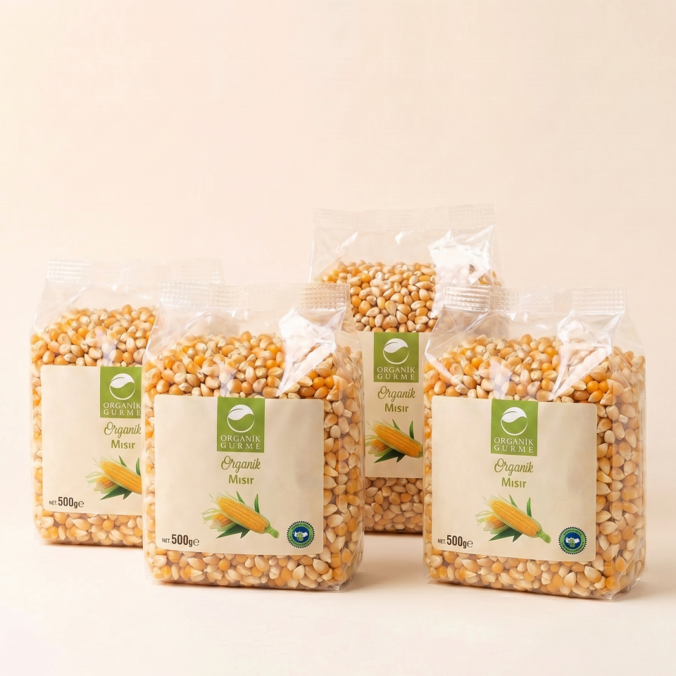 4'lü Organik Patlamalık Mısır 500 gr