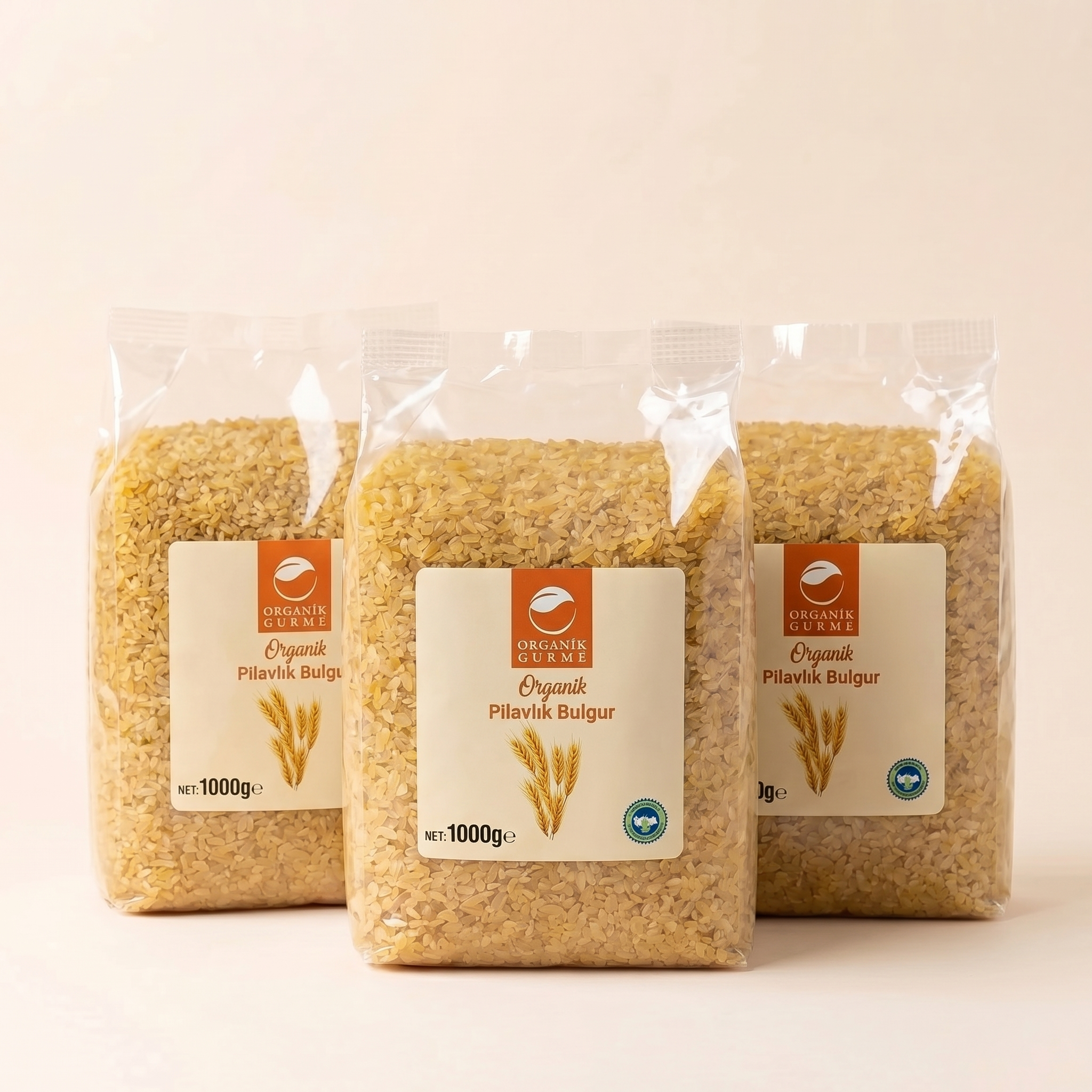 3'lü Organik Pilavlık Bulgur 1000 gr