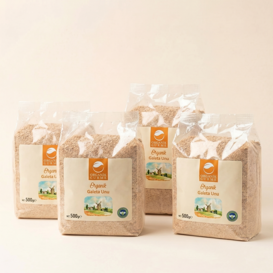 4'lü Organik Galeta Unu Paketi