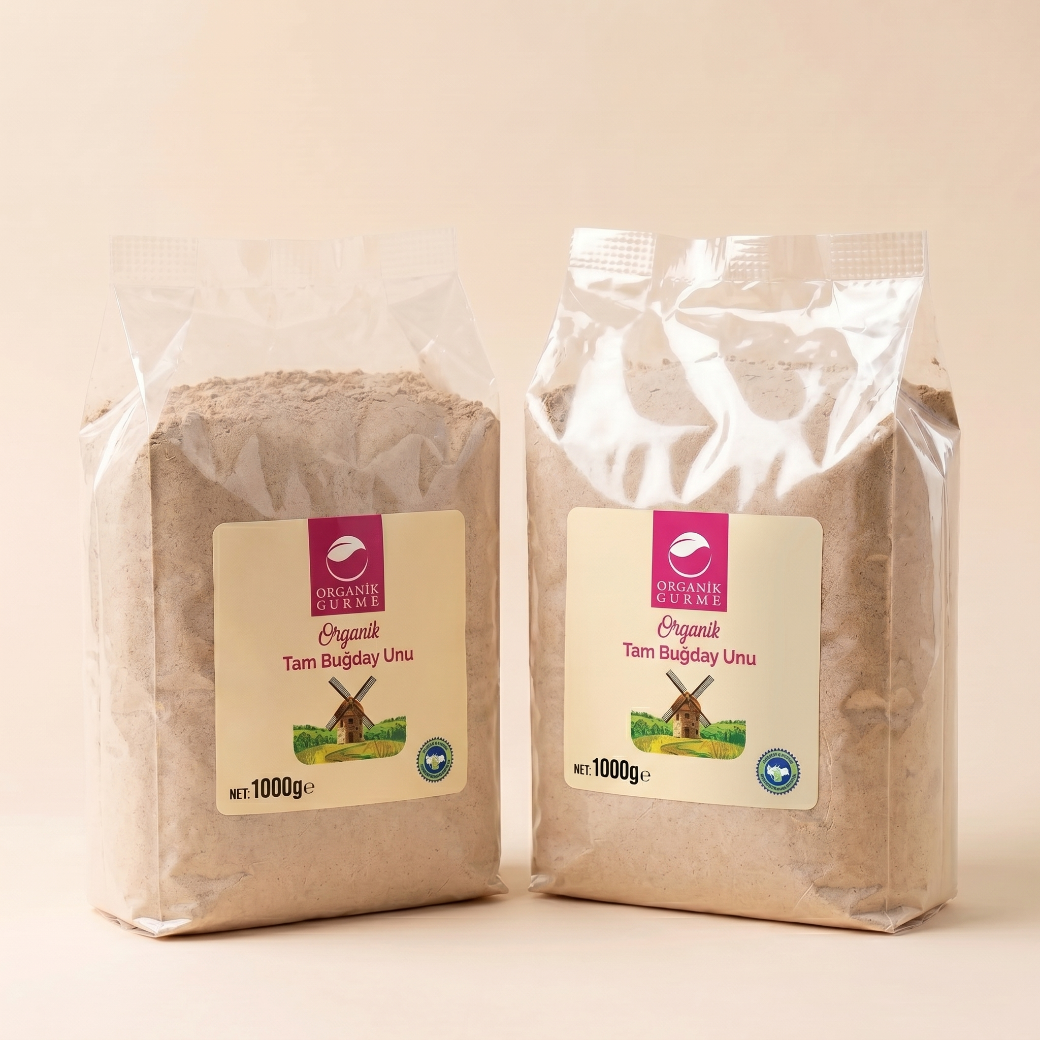 2'li Organik Tam Buğday Unu 1000 gr