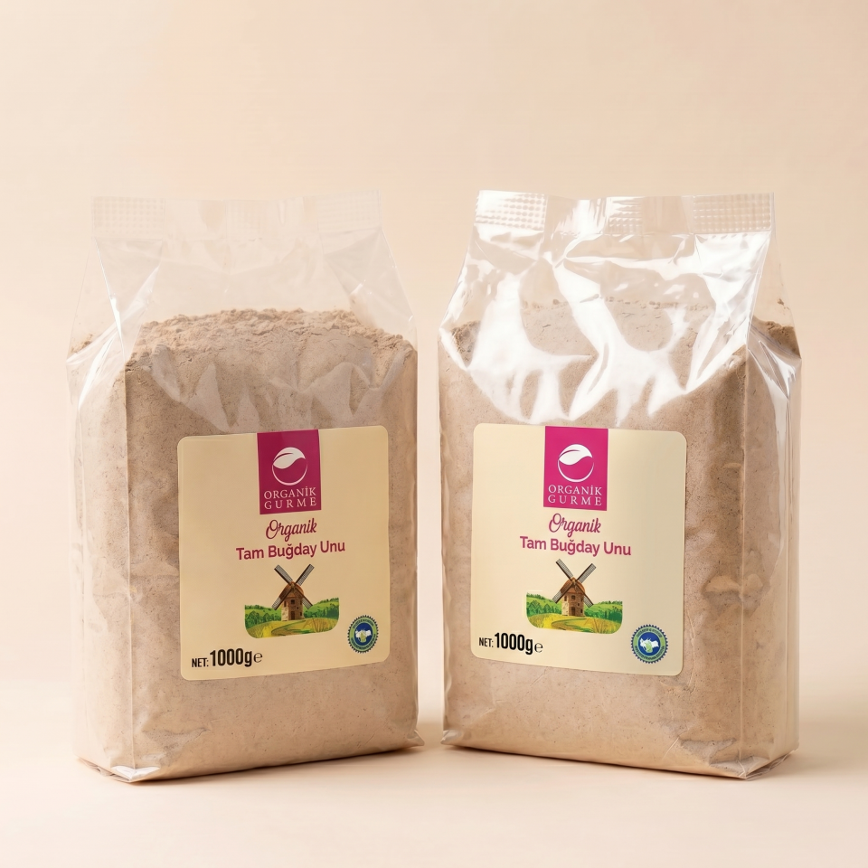 2'li Organik Tam Buğday Unu 1000 gr