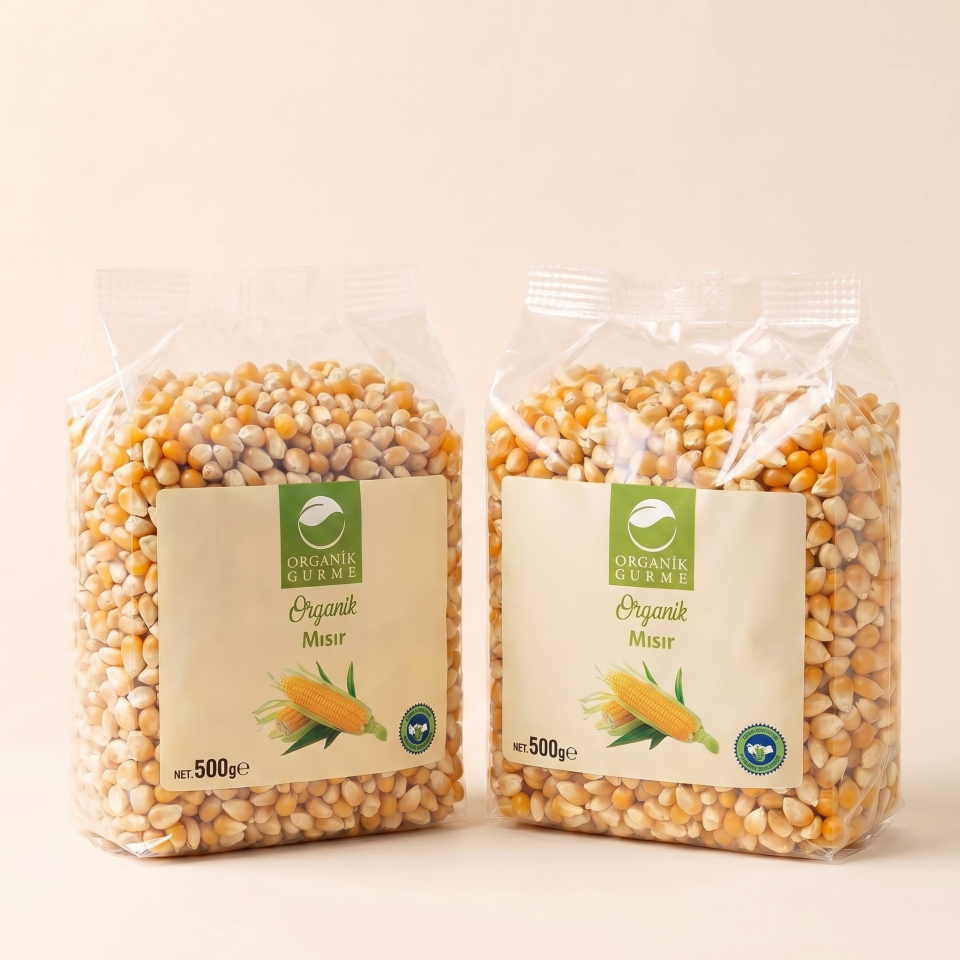 2'li Organik Patlamalık Mısır 500 gr