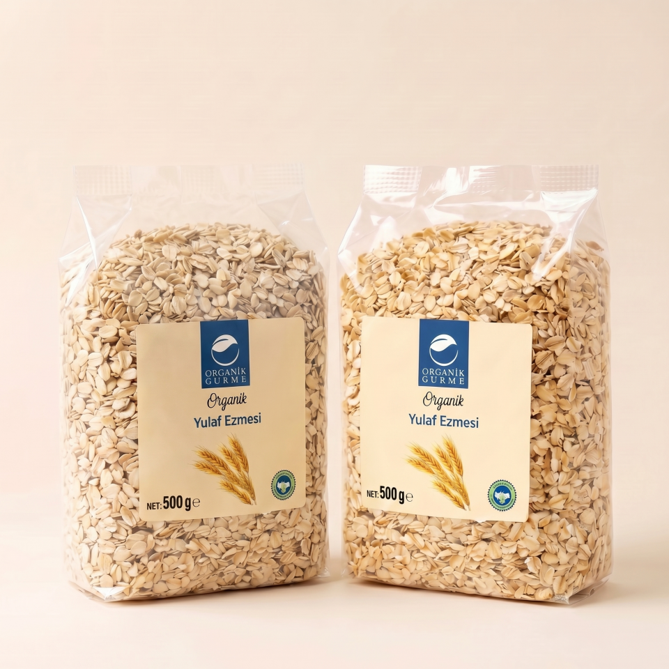 2'li Organik Yulaf Ezmesi 500 gr