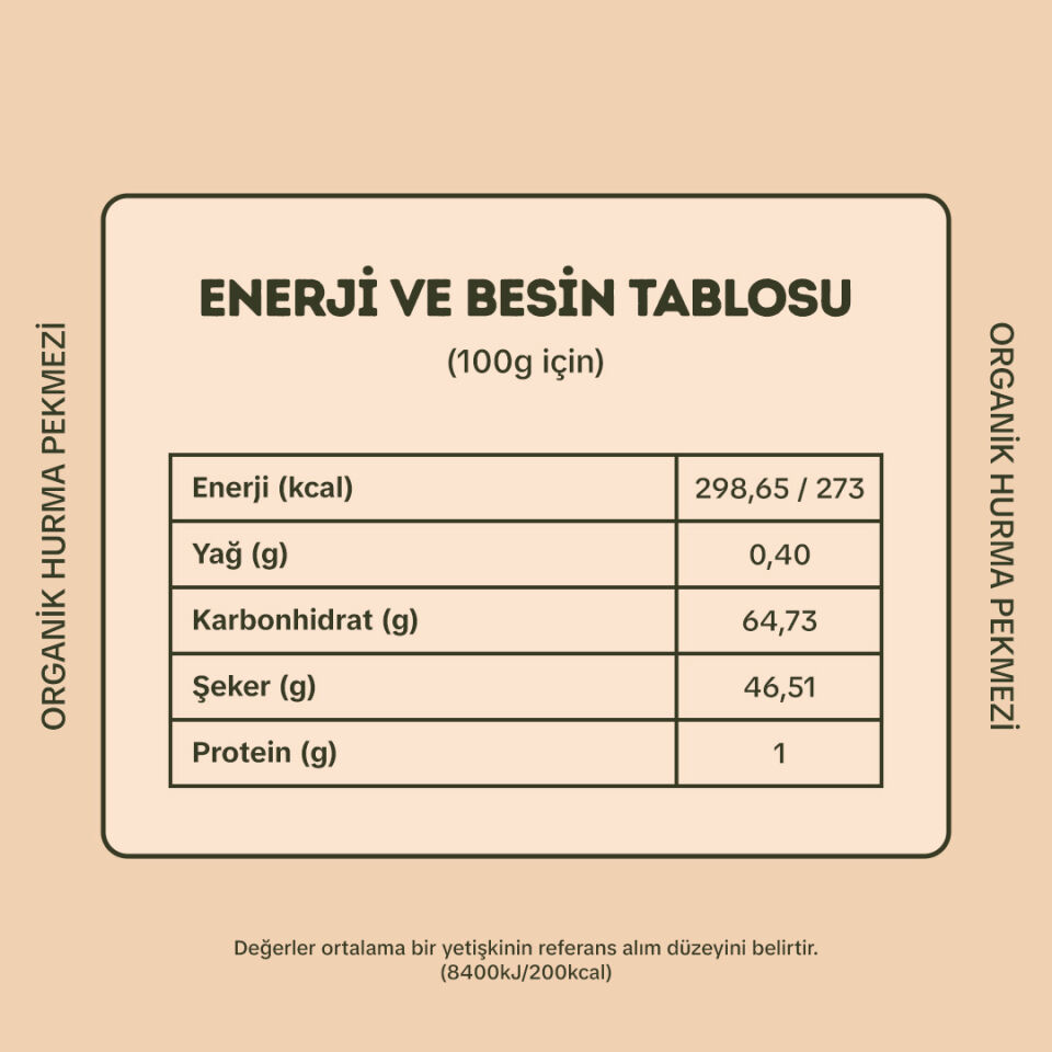 Organik Hurma Pekmezi 380 gr
