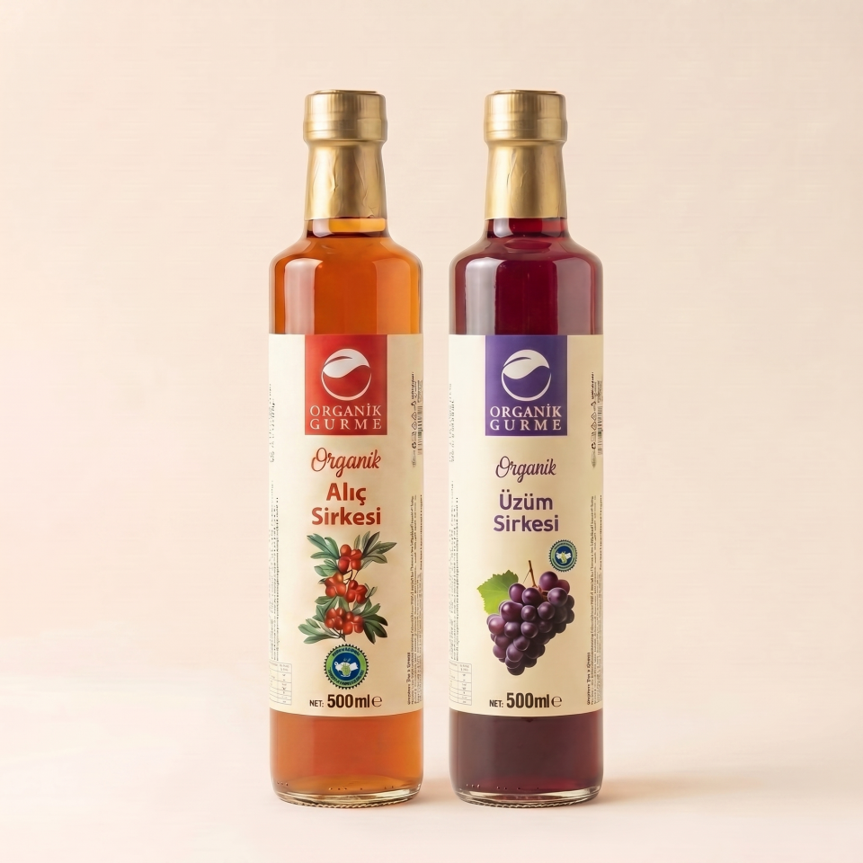 Organik Üzüm Sirkesi - Organik Alıç Sirkesi