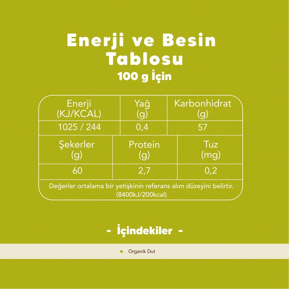 Organik Yulaf Ezmesi 500gr - Dut Pekmesi 380gr