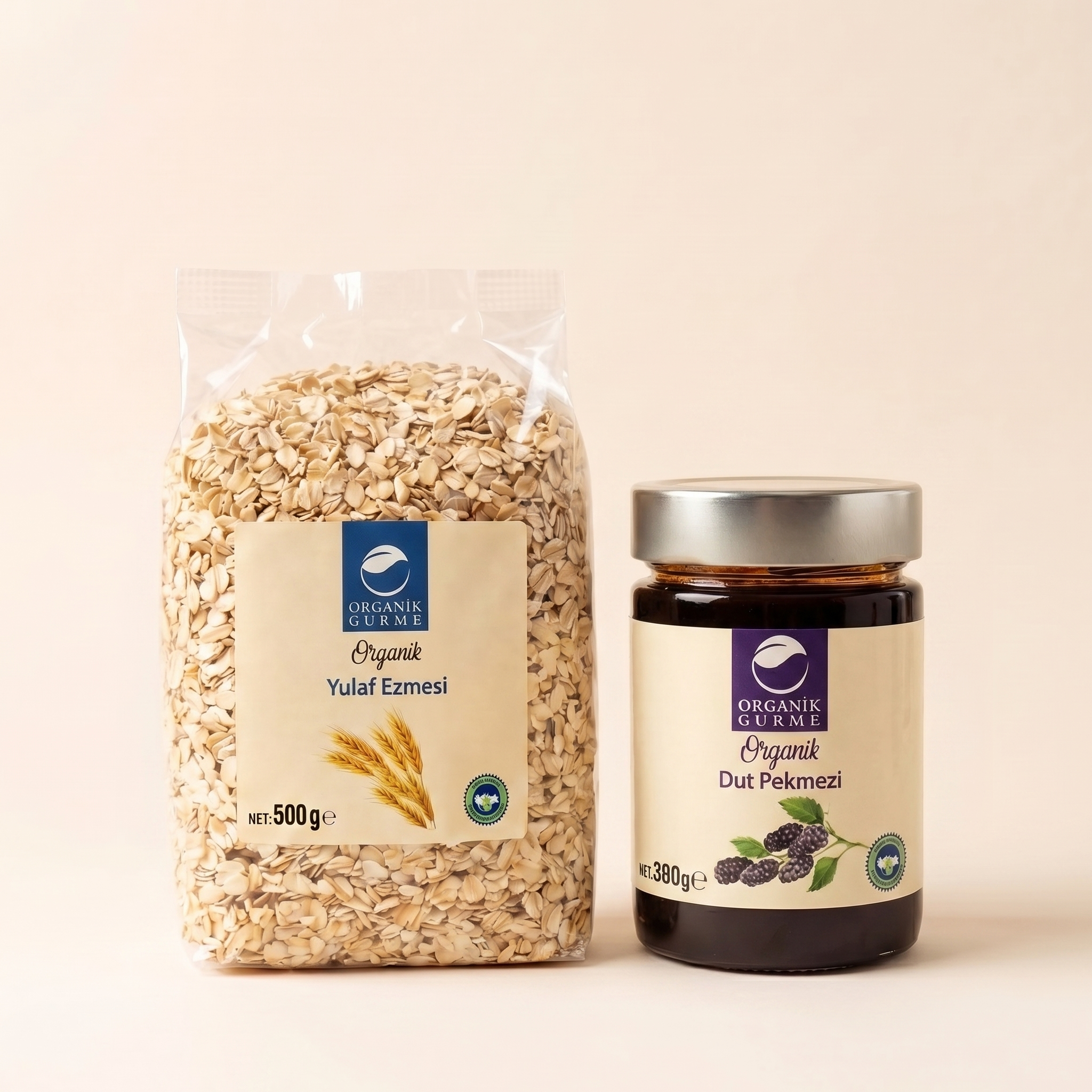 Organik Yulaf Ezmesi ve Organik Dut Pekmezi Paketi
