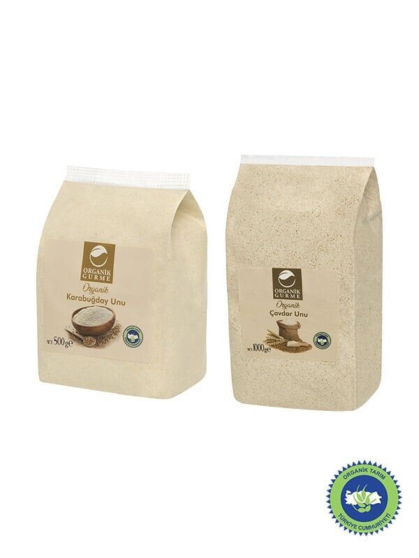 Organik Çavdar Unu 1000gr - Karabuğday Unu 500gr