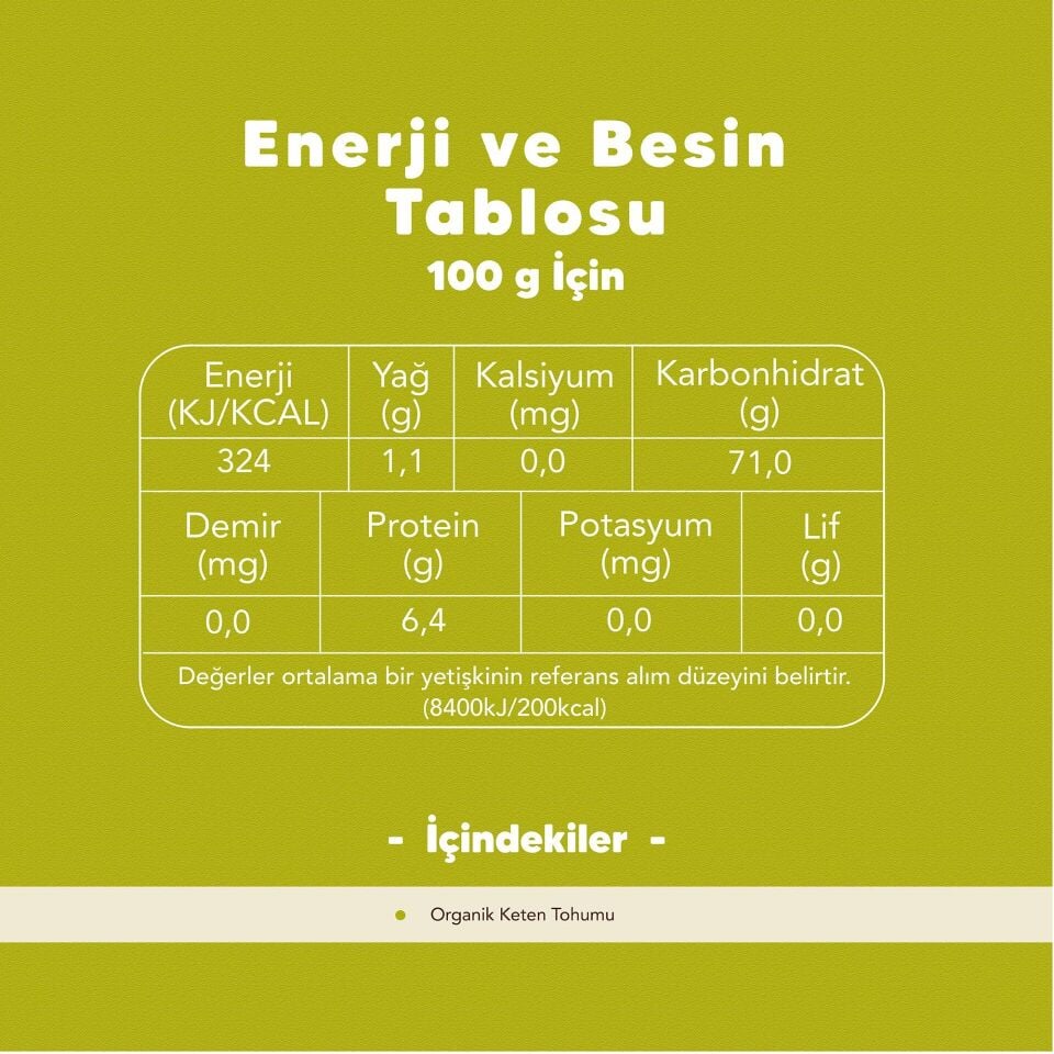 Organik Keten Tohumu 200 gr