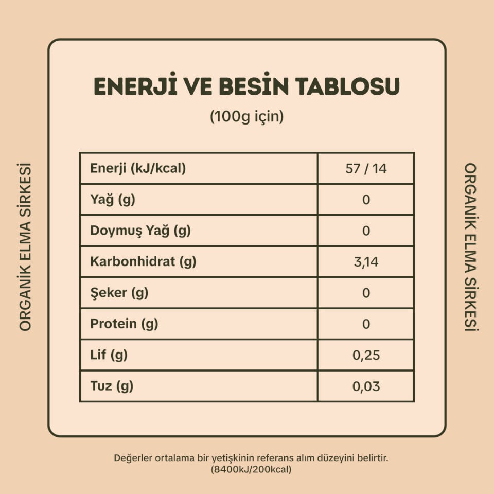 Organik Elma Sirkesi 500ml - Alıç Sirkesi 500ml