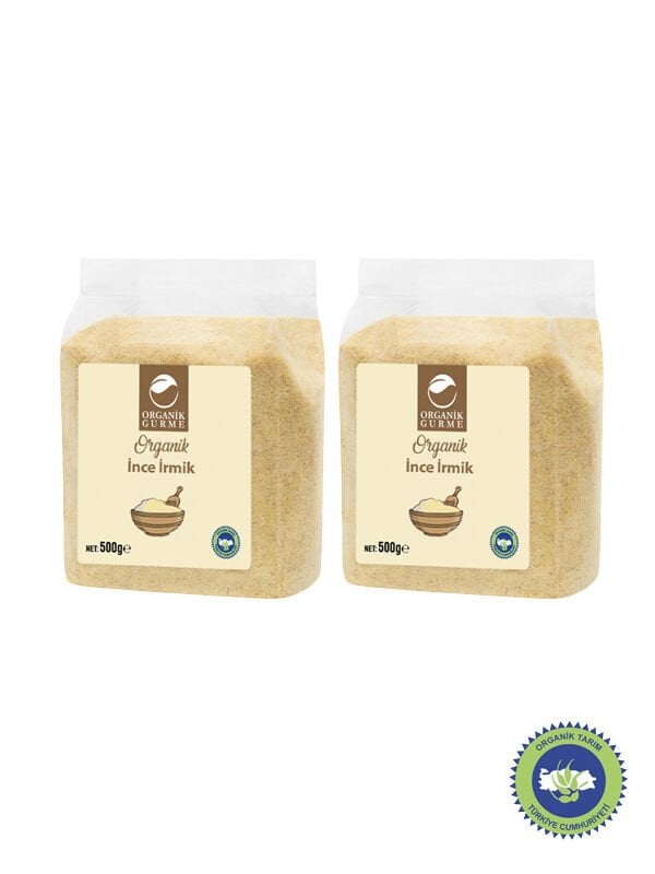 2'li Organik İnce İrmik 500gr