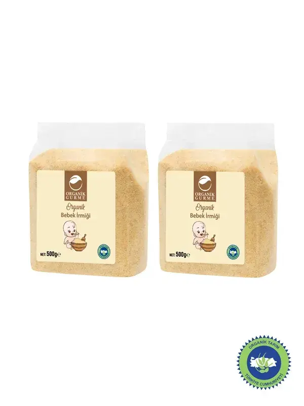 2'li Organik Bebek İrmiği 500 gr ( İrmik Unu )