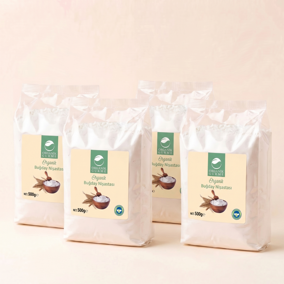4'lü Organik Buğday Nişastası 500 gr