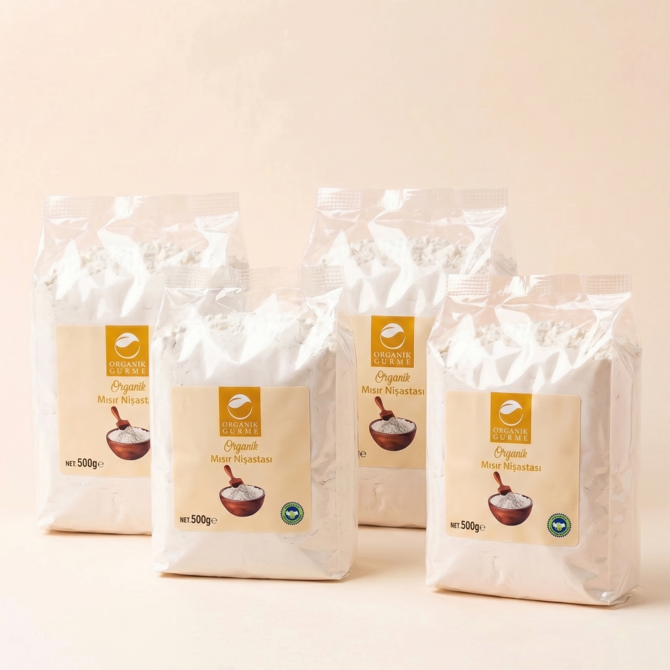 4'lü Organik Mısır Nişastası 500 gr