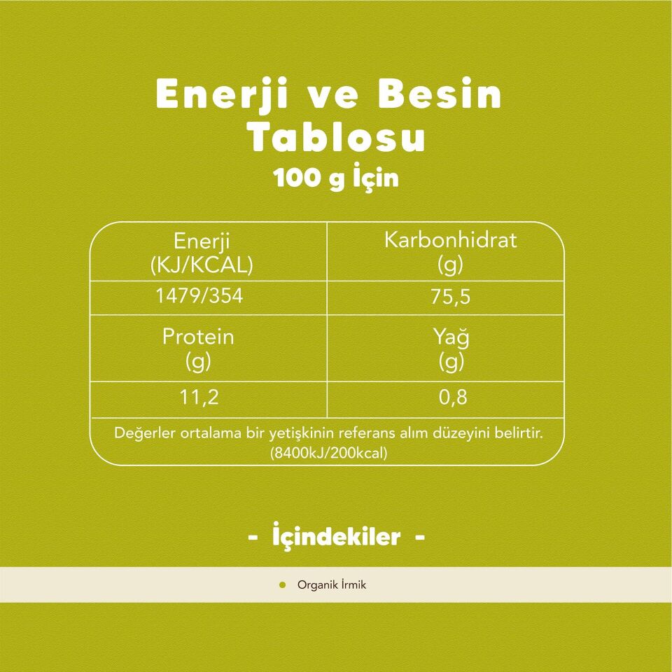 2'li Organik Tel Şehriye 500 gr