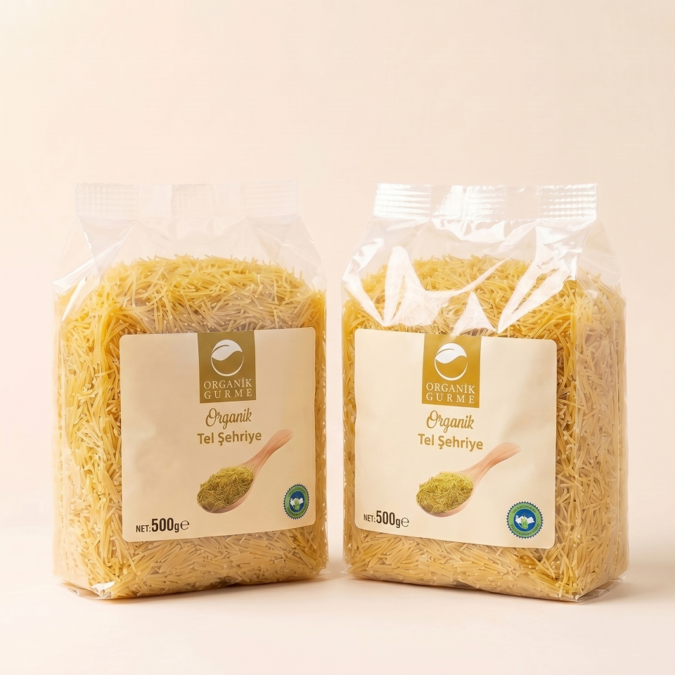 2'li Organik Tel Şehriye 500 gr