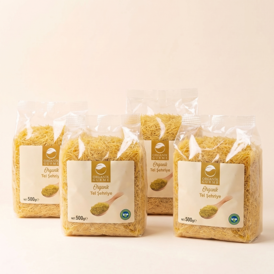 4'lü Organik Tel Şehriye 500 gr