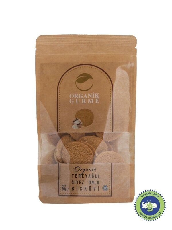 Organik Tereyağlı Siyez Unlu Bisküvi 80 gr