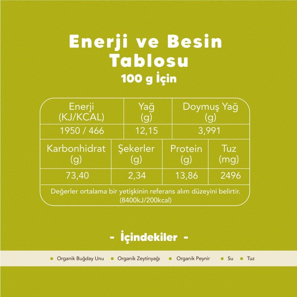 Organik Peynirli Kraker 80 gr