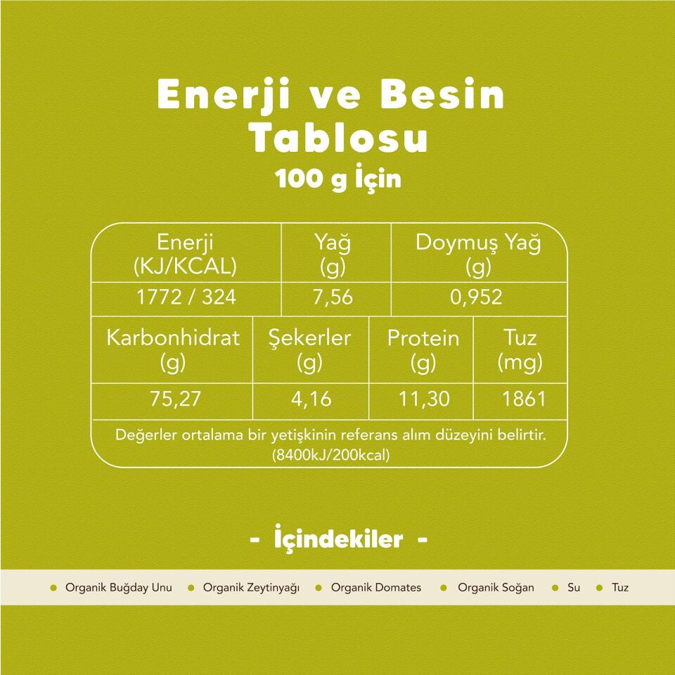 Organik Domatesli Kraker 80 gr