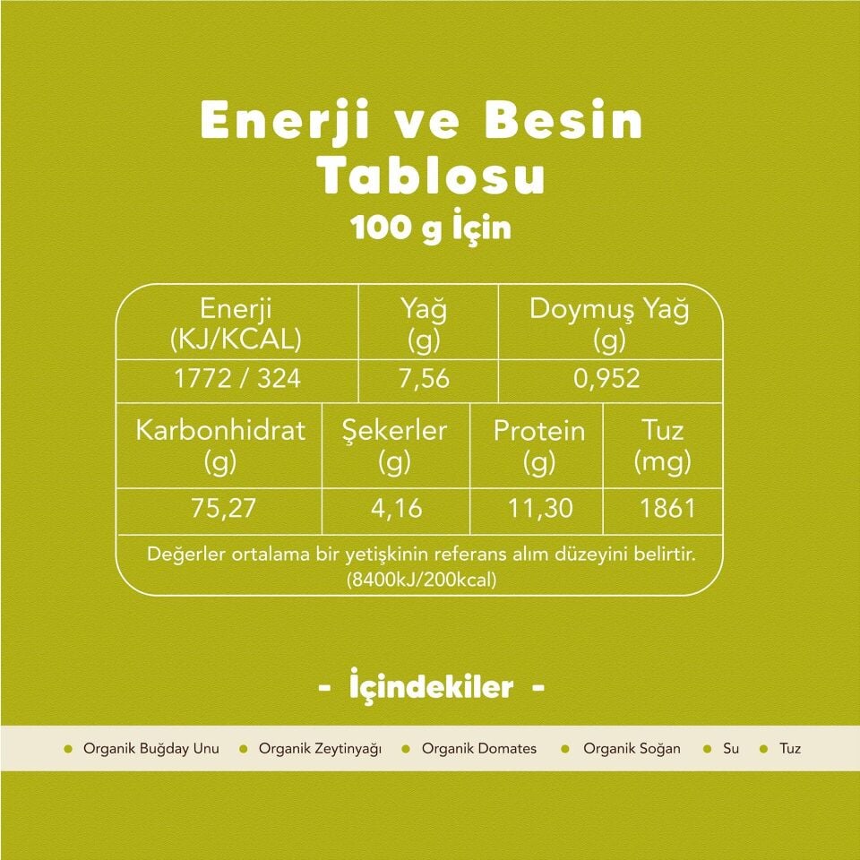 Organik Domatesli Kraker 80 gr