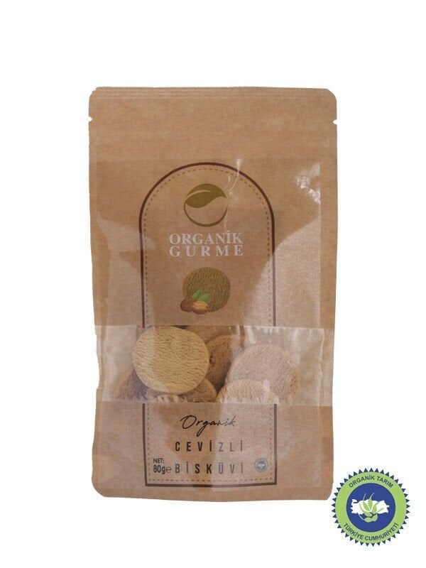 Organik Cevizli Bisküvi 80 gr