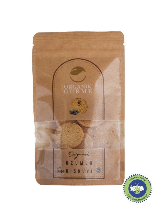 Organik Üzümlü Bisküvi 80 gr