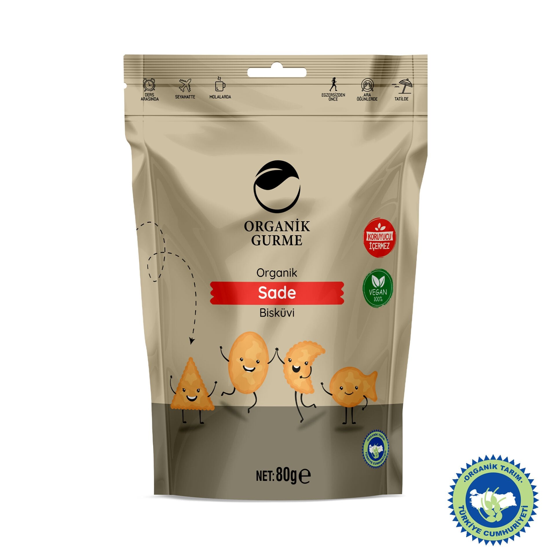 Organik Sade Bisküvi 80 gr