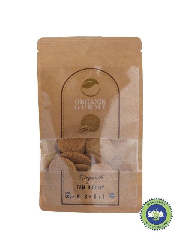 Organik Tam Buğdaylı Bisküvi 80 gr