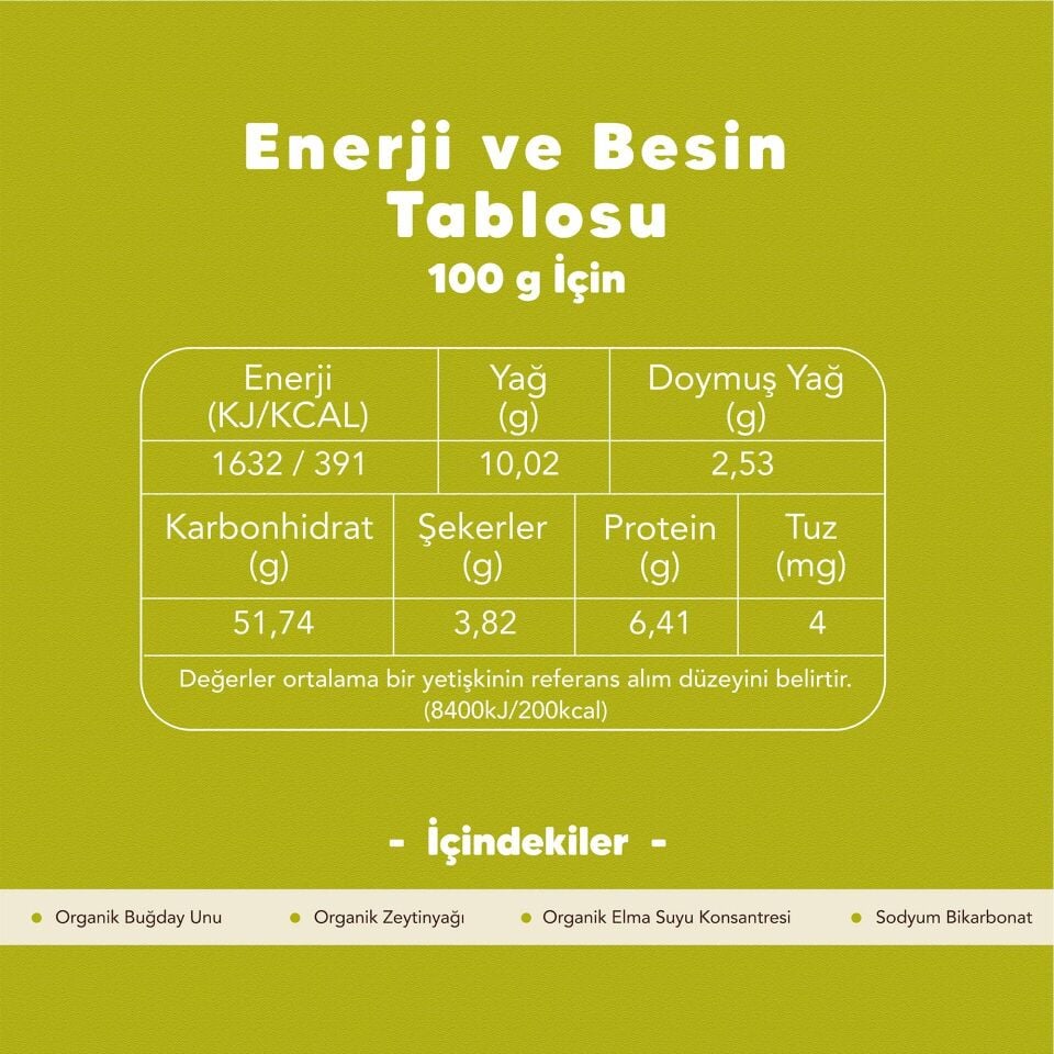 Organik Petibör Bisküvi 80 gr