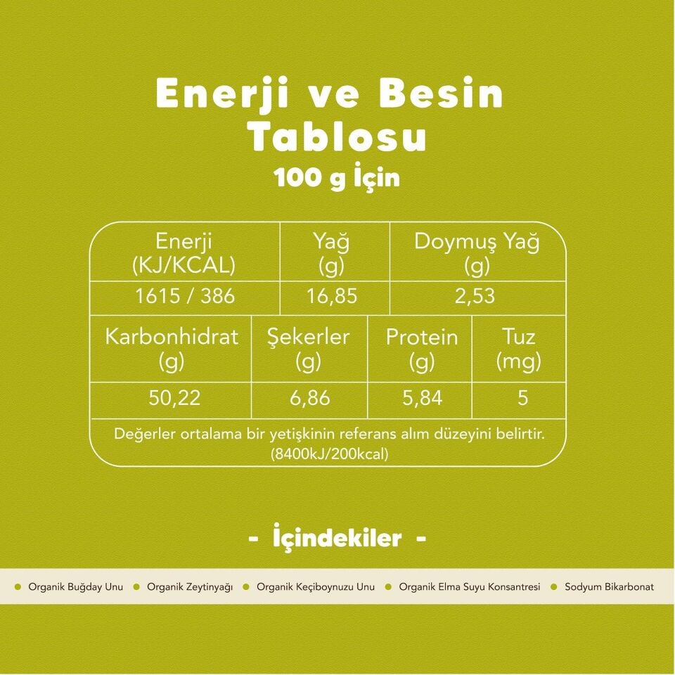 Organik Mozaik Bisküvi 80 gr