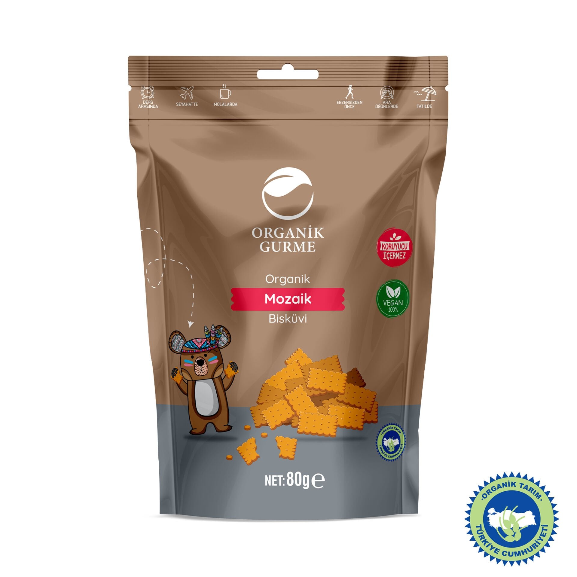 Organik Mozaik Bisküvi 80 gr