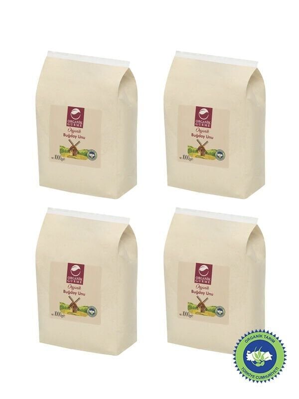 4'lü Organik Çok Amaçlı Buğday Unu 1000gr