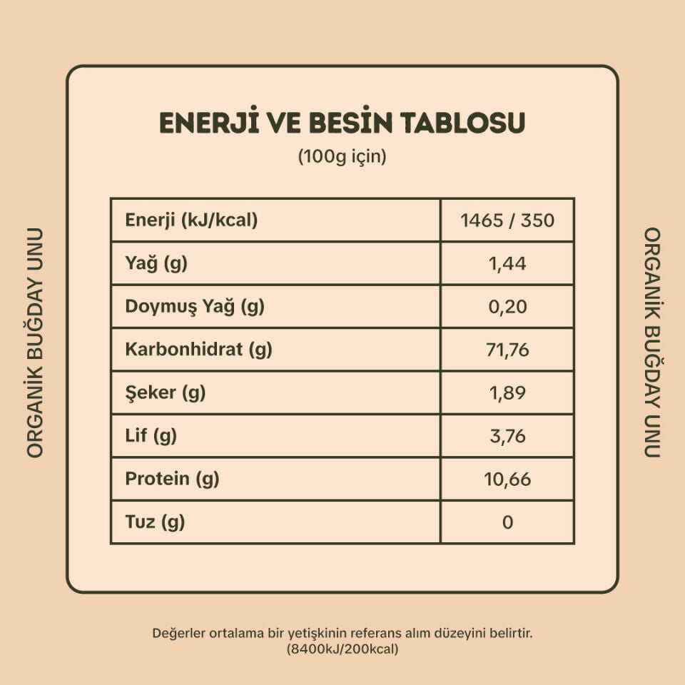 4'lü Organik Çok Amaçlı Buğday Unu 1000gr