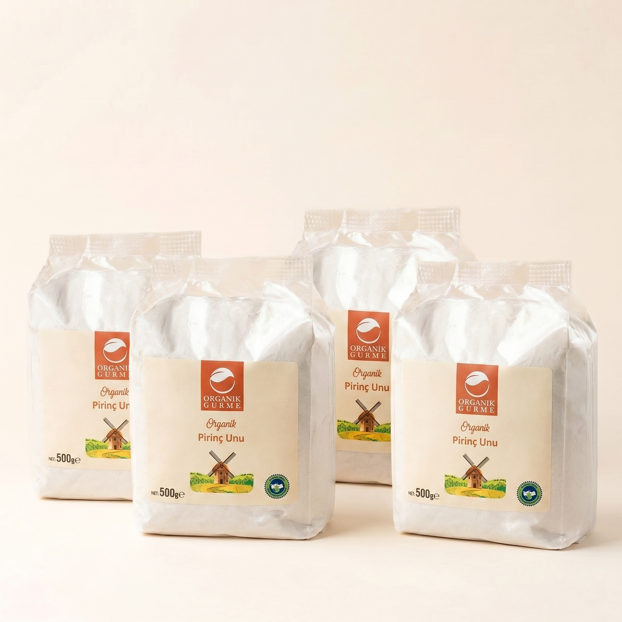 4'lü Organik Pirinç Unu Paketi