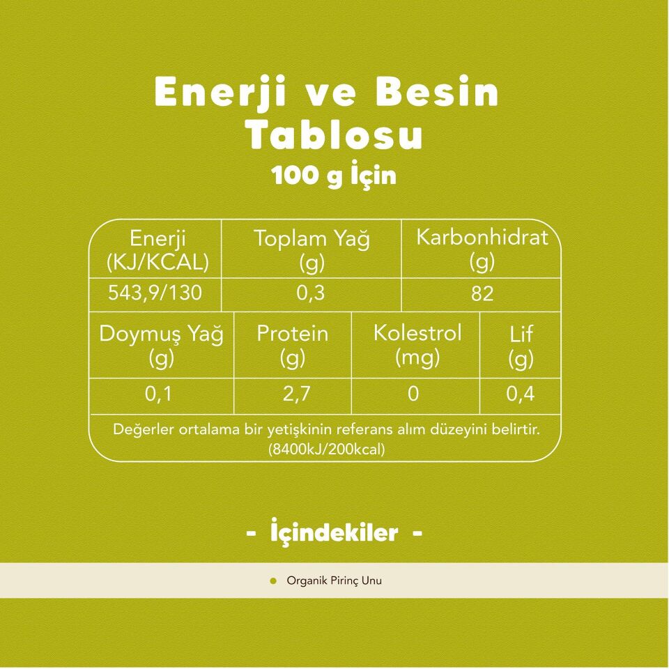 Organik Siyez Unu + Organik Pirinç Unu + Organik Mısır Unu + Organik Çok Amaçlı Buğday Unu