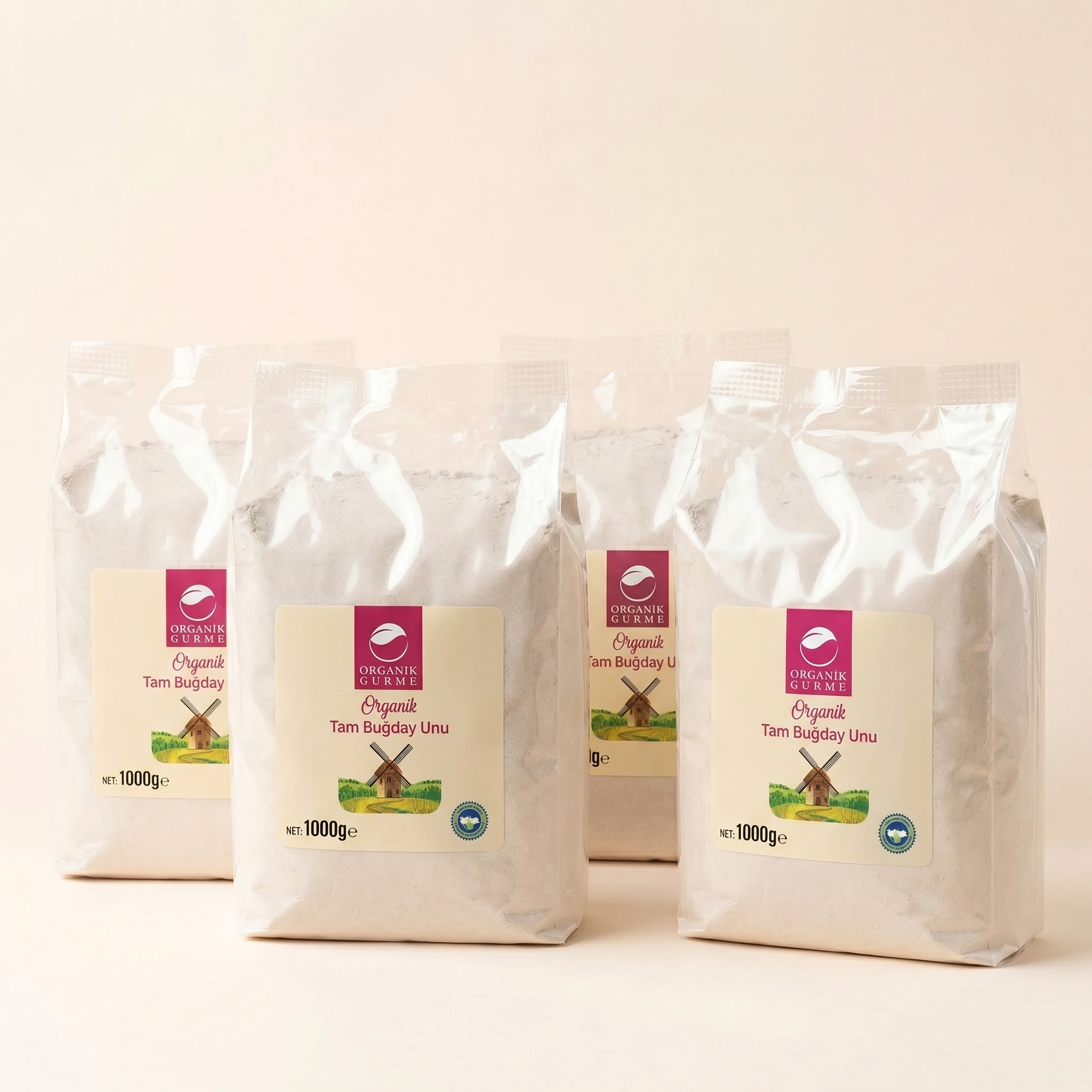 4'lü Organik Tam Buğday Unu Paketi